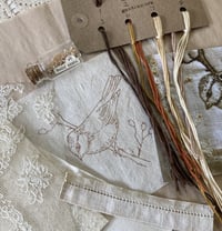 Image 3 of Embroidered Bird Kit Number Two 'Rosehips'