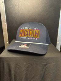 Image 2 of Navy, Orange, and White Chord Trucker Hat