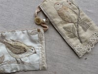 Image 4 of Embroidered Bird Kit Number Two 'Rosehips'