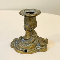 Image 5 of Paire de bougeoirs de toilette ancien en bronze doré - XIXe - style Louis XV
