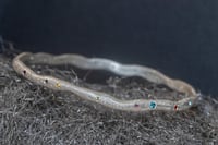 Image 3 of 'gemstone wobble' - Recycled silver bangle with gemstone