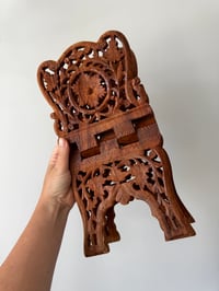 Image 2 of Intricate Wooden Cookbook Holder