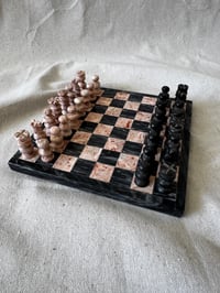 Image 3 of Vintage Mini Marble Chess Set