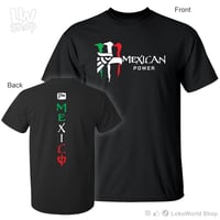 Image 1 of Mexican Power, Hecho en Mexico, Unisex Black T-shirt
