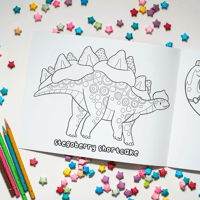 Image 4 of Dessert Dinos Colouring Book | Cute dinosaur art colouring pages booklet printed in Canada