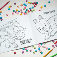 Image 7 of Dessert Dinos Colouring Book | Cute dinosaur art colouring pages booklet printed in Canada