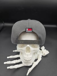 Image 4 of  GREY SOLID FABRIC EMBROIDERED SNAPBACK TRUCKER FLAT BILL HAT - SYNDER BRAND