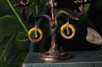 Image 3 of Wooden ring earrings