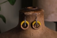 Image 4 of Wooden ring earrings