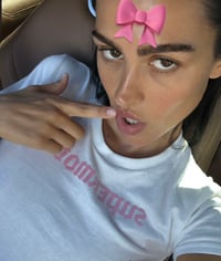 Image 1 of Supermodel Tee White & Pink 🤍🩷🤍🩷