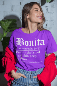 Image 1 of Bonita Definition Tee - Black T-Shirt with Unique "Bonita" Graphic and Meaningful Text Design