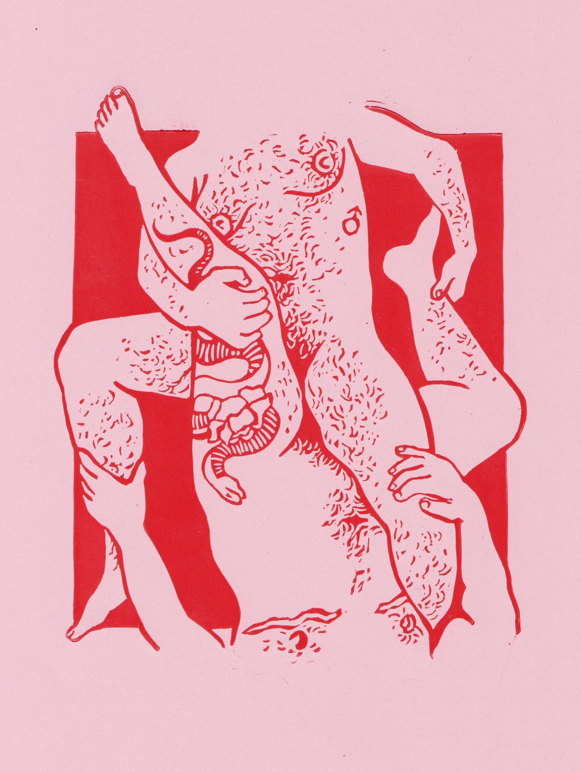 Image of Gay Trans Men (Lino Print)