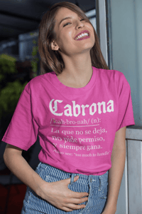 Image 5 of Empowerment Tee "Cabrona" Definition T-Shirt - Summer Wear, Hot Pink/Purple/Electric Blue/Classic Re