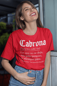 Image 2 of Empowerment Tee "Cabrona" Definition T-Shirt - Summer Wear, Hot Pink/Purple/Electric Blue/Classic Re