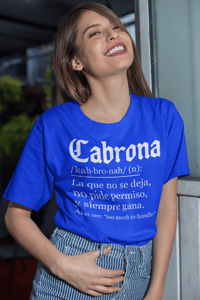 Image 3 of Empowerment Tee "Cabrona" Definition T-Shirt - Summer Wear, Hot Pink/Purple/Electric Blue/Classic Re