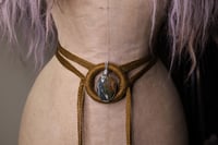 Image 1 of Golden linen polychrome jasper belt