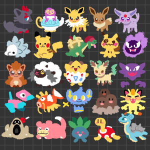 Image of Poke Flake Stickers GACHA