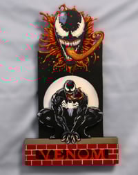 Image 1 of Venom Hand Crafted 3D Wooden Diorama Wall Décor