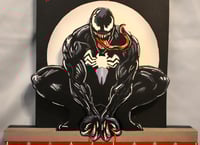 Image 2 of Venom Hand Crafted 3D Wooden Diorama Wall Décor