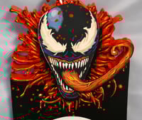 Image 5 of Venom Hand Crafted 3D Wooden Diorama Wall Décor