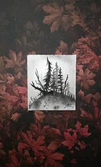 Original Ink Mini Landscape Painting