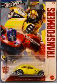 Image 1 of  2024 Hot Wheels Transformers series “Custom Volkswagen Beetle” # 1- Diecast Car NIP”