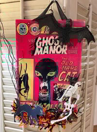 Vintage Spooky Cats Comic Book Halloween Decoration