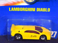 Image 3 of 1995 Hot Wheels Yellow Lamborghini Diablo - Collector # 227 – Diecast Car NIP"
