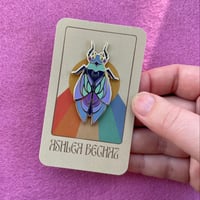 Image 4 of Stained Glass Cicada Hard Enamel Pins