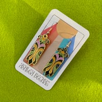 Image 3 of Nouveau Beetle Earrings WARM TONE