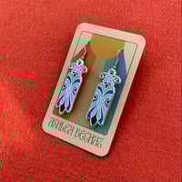 Image 2 of Nouveau Beetle Earrings COOL TONE