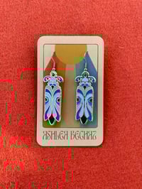 Image 3 of Nouveau Beetle Earrings COOL TONE