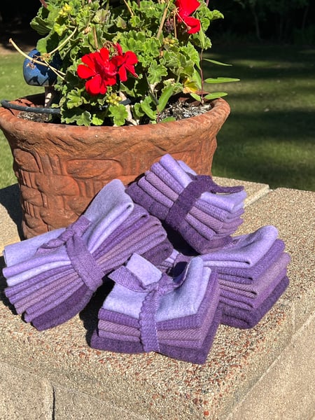 Image of Lovely Lavender 5 Piece Bundles Hand Dyed Wool -Two Sizes