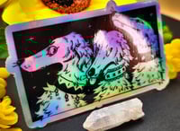 Image 2 of HOLO Borzoi Trio Sticker