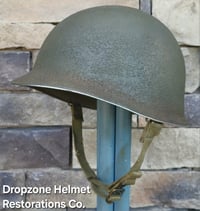 Image 5 of WWII 2nd Ranger Battalion, NCO. M-1 Fixed bale Type Helmet.