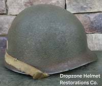 Image 4 of WWII 2nd Ranger Battalion, NCO. M-1 Fixed bale Type Helmet.