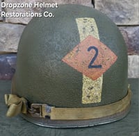 Image 1 of WWII 2nd Ranger Battalion, Captain. M-1 Fixed bale Type Helmet. 