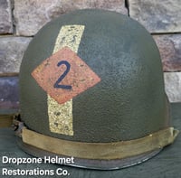 Image 3 of WWII 2nd Ranger Battalion, Captain. M-1 Fixed bale Type Helmet. 