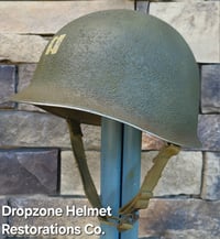 Image 5 of WWII 2nd Ranger Battalion, Captain. M-1 Fixed bale Type Helmet. 