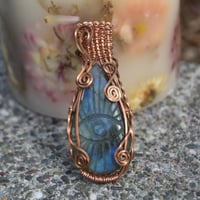 Image 1 of Copper labradorite eye pendant