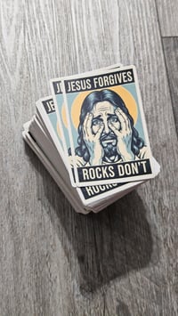 Image 1 of Jesus Forgives Rocks Don't
