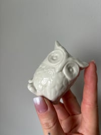 Image 2 of Vintage Glass Owl Salt & Pepper Shakers 