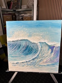 Image 1 of "Wild Stillness" Aclylic and Textured paste on Canvas 16' x 20'