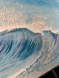 Image 4 of "Wild Stillness" Aclylic and Textured paste on Canvas 16' x 20'