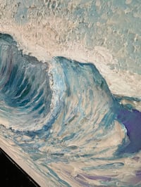 Image 3 of "Wild Stillness" Aclylic and Textured paste on Canvas 16' x 20'