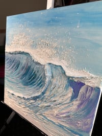 Image 5 of "Wild Stillness" Aclylic and Textured paste on Canvas 16' x 20'