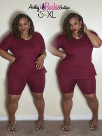 Burgundy Short Set (S-XL) 
