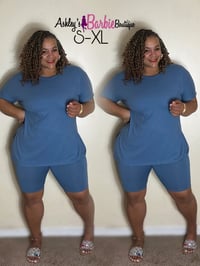 Dusty Blue Short Set (S-XL) 