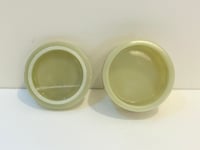 Image 6 of Grande boîte vintage en pierre d'onyx vert et fleurs en nacre incrustées – Années 70