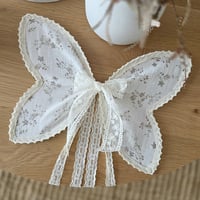 Image 2 of Ivory Linen floral wings (small and medium)